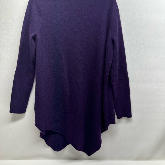 Joie Tambrel Asymmetrical Cashmere Wool Sweater Tunic Purple size S - Picture 2 of 8